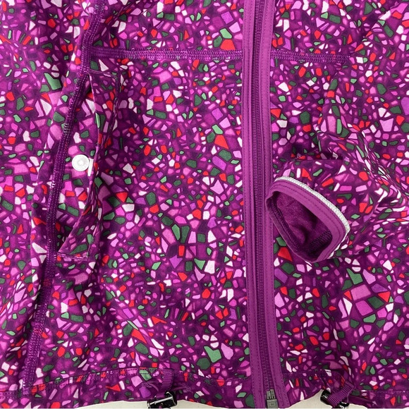Lululemon Athletica Real Quick Jacket Women’s Reversible Violet Print Plum Sz 4 - Picture 10 of 13